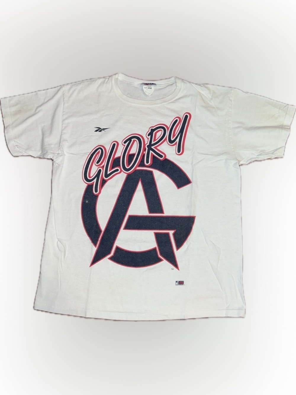 Vintage Reebok GA Glory ABL Faded Graphic Shirt Grunge Streetwear Basketball XL - Picture 1 of 11